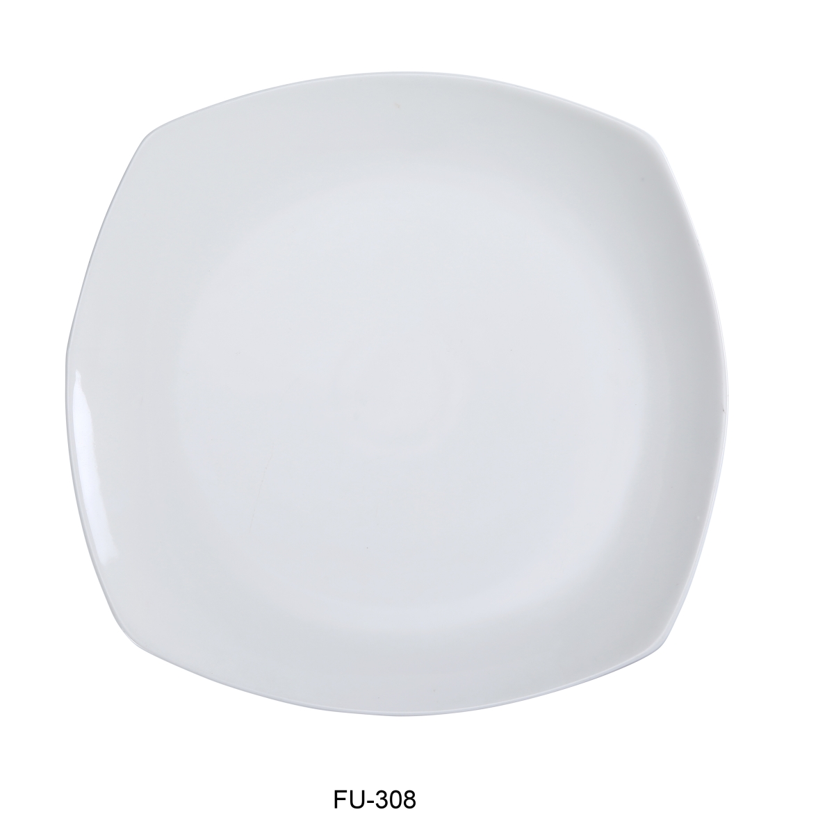 Picture of Yanco FU-308 Porcelain Fuji Square Flat Plate, Bone White - 8 x 8 in. - Pack of 36