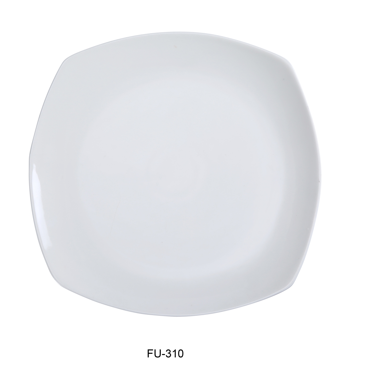 Picture of Yanco FU-310 10 in. Fuji Square Porcelain Flat Plate, Bone White - Pack of 24