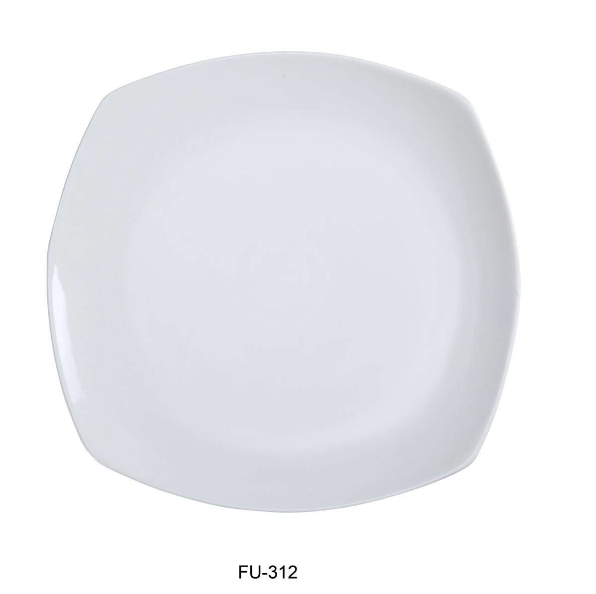 Picture of Yanco FU-312 12 in. Fuji Porcelain Square Flat Plate, Bone White - Pack of 12