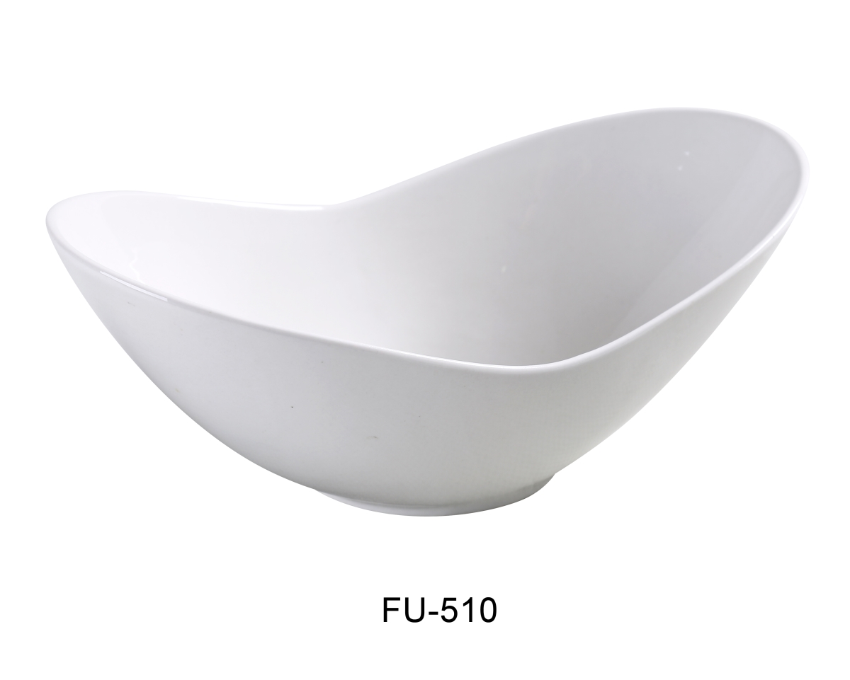 Picture of Yanco FU-510 10 in. Fuji Porcelain Fortune Bowl, Bone White - 28 oz - Pack of 12
