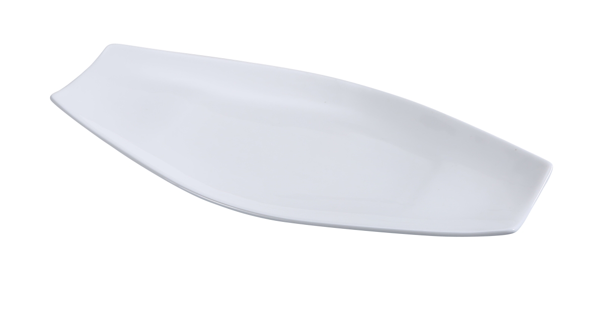 Picture of Yanco FU-808 Porcelain Fuji Platter, Bone White - 8 x 4 in. - Pack of 24