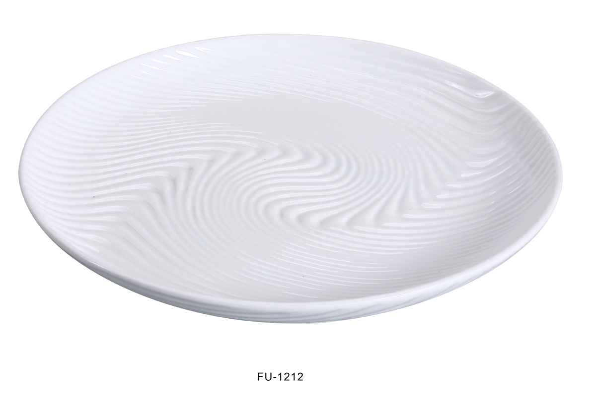 Picture of Yanco FU-1212 12 in. Fuji Porcelain Dinner Plate, Bone White - Pack of 12