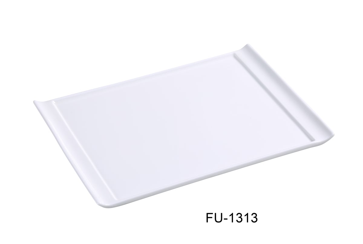 Picture of Yanco FU-1313 Porcelain Fuji Rectangular Display Plate, Bone White - 13 x 9 in. - Pack of 6