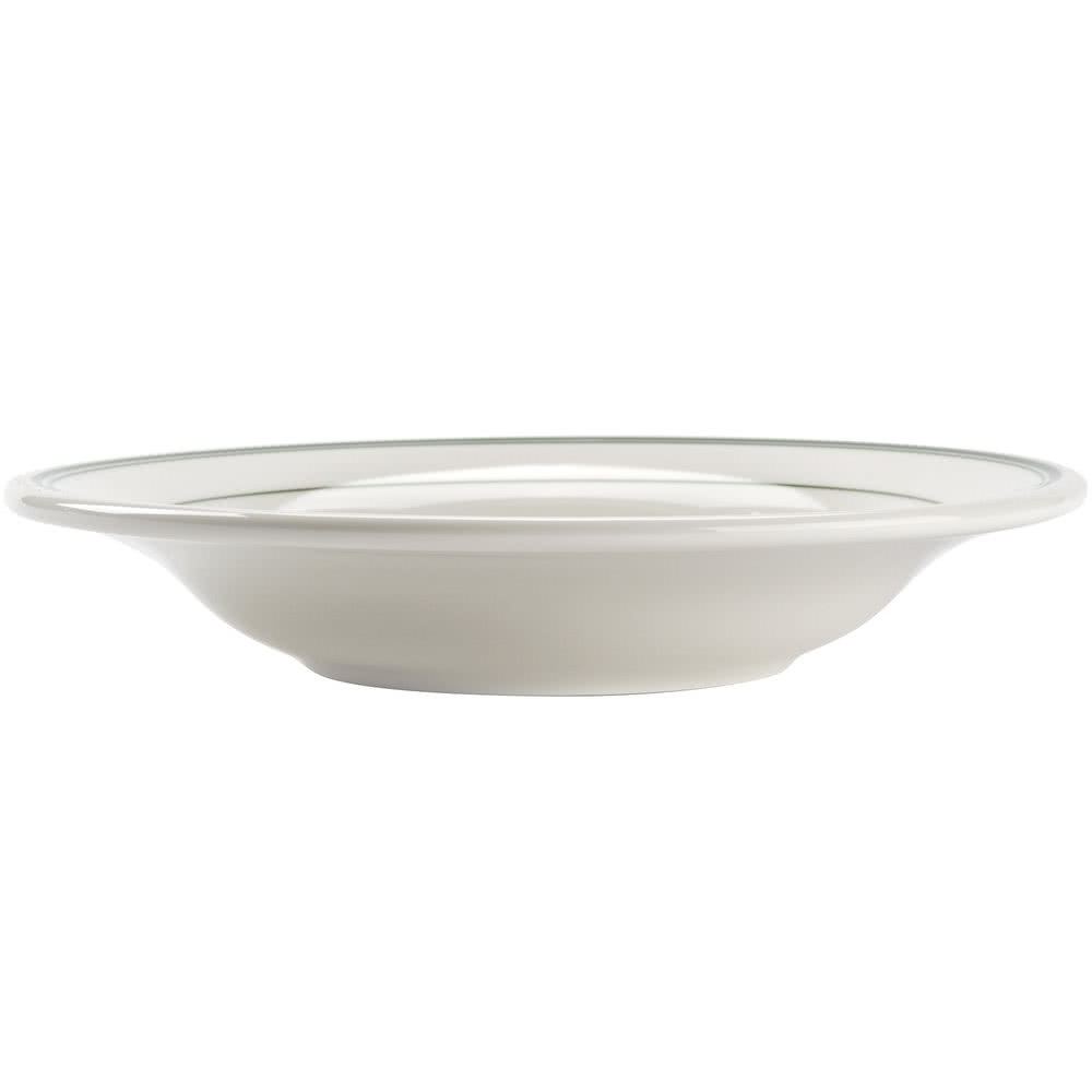 Picture of Yanco GB-105 16 oz China Green Band Pasta Bowl, White - 10.5 in. - Pack of 12