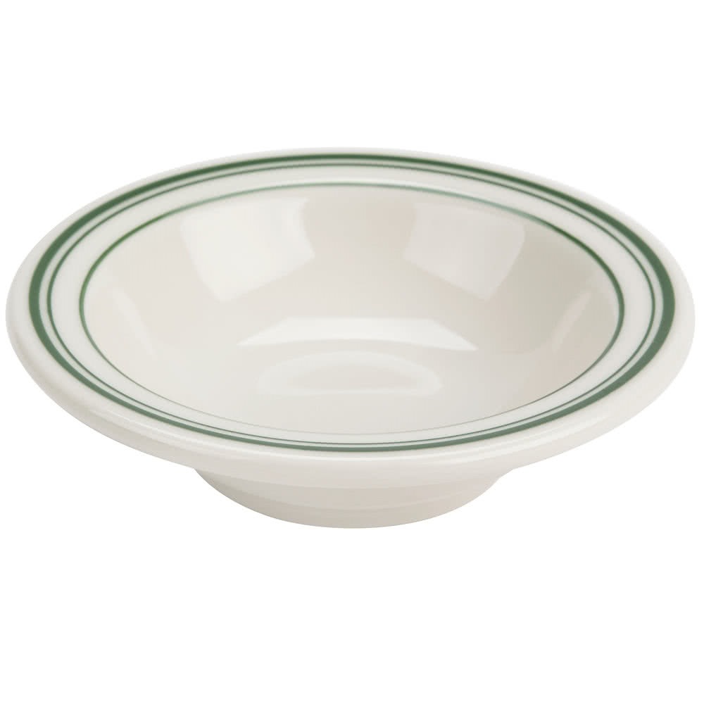 Picture of Yanco GB-10 13 oz China Green Band Grapefruit Bowl, White - 6.5 x 1.75 in. - Pack of 36