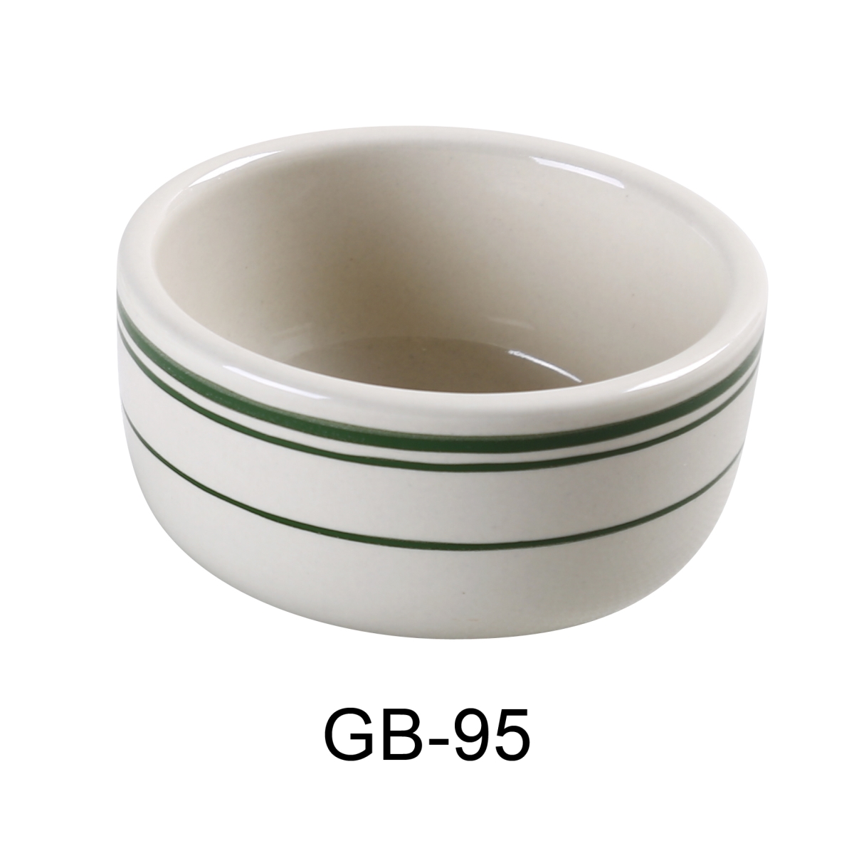 Picture of Yanco GB-95 9.5 oz China Green Band Jung Bowl, White - 4.35 x 2 in. - Pack of 36
