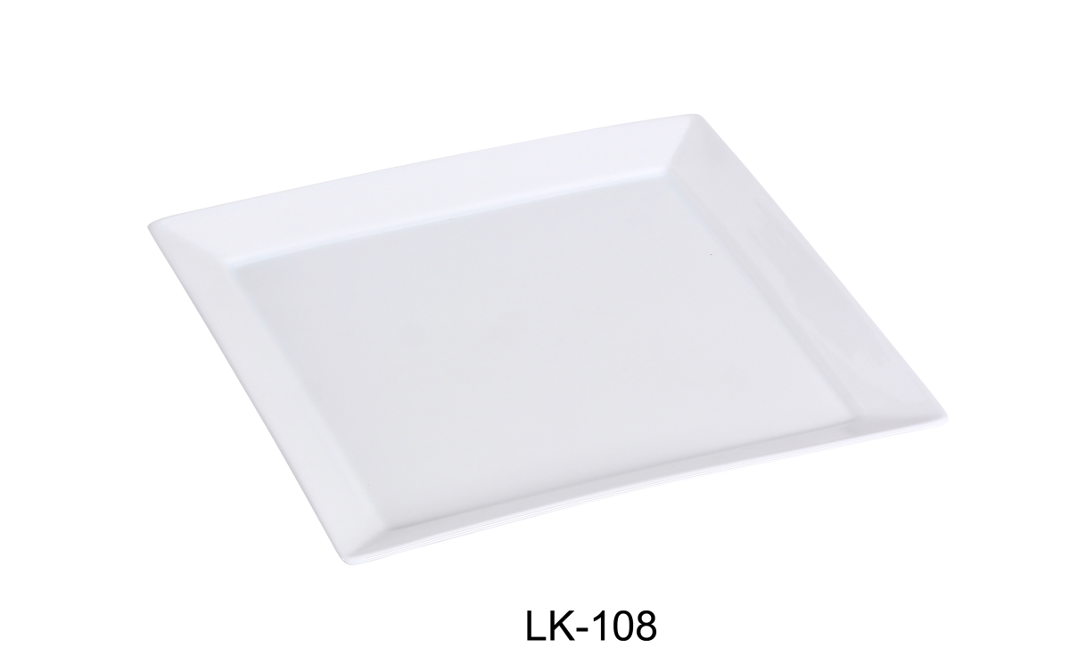 Picture of Yanco LK-108 8 in. Square Porcelain Plate, Bone White - Pack of 36