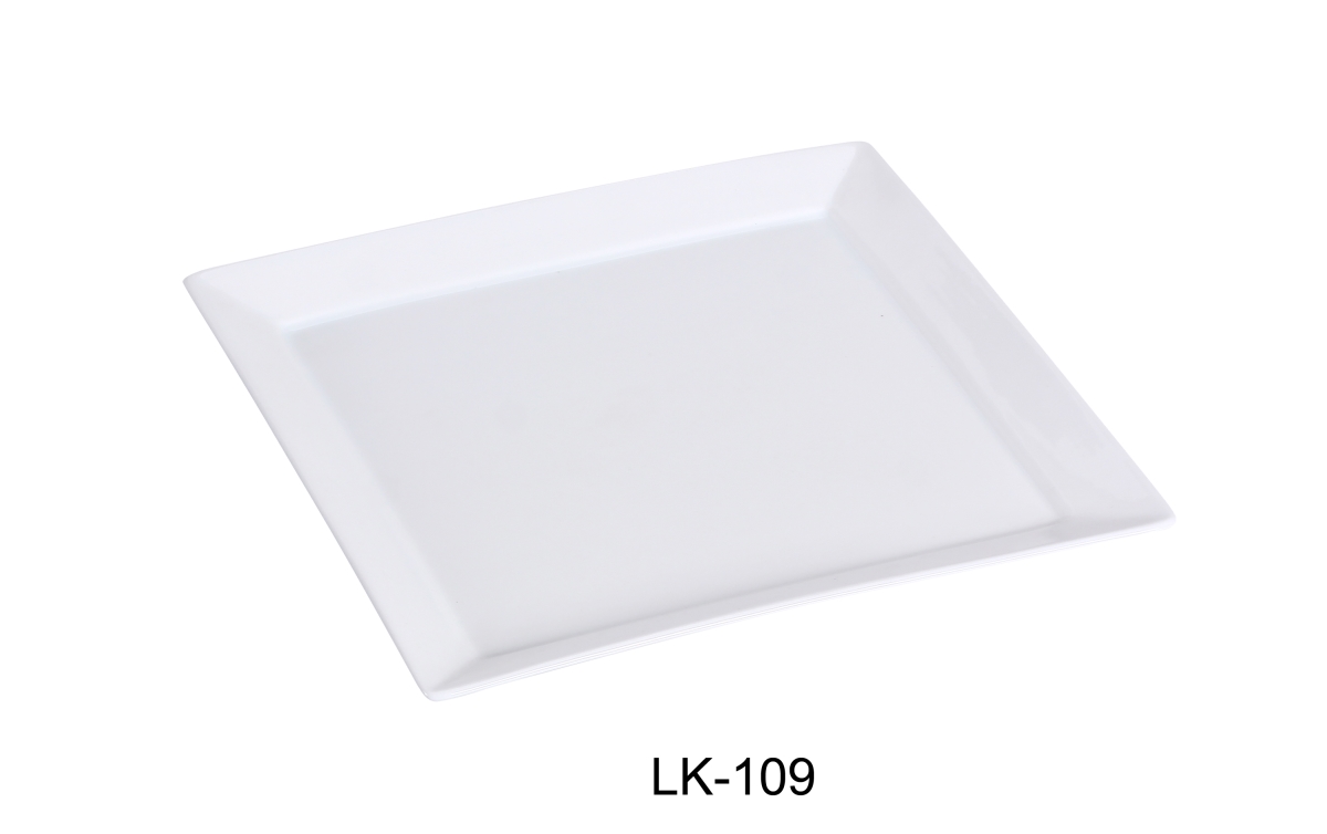 Picture of Yanco LK-109 9.25 in. Porcelain Square Plate, Bone White - Pack of 24
