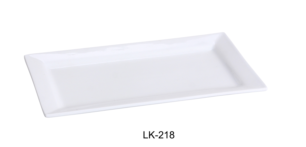 Picture of Yanco LK-218 Porcelain Rectangular Plate, Bone White - 17.75 x 11 in. - Pack of 6
