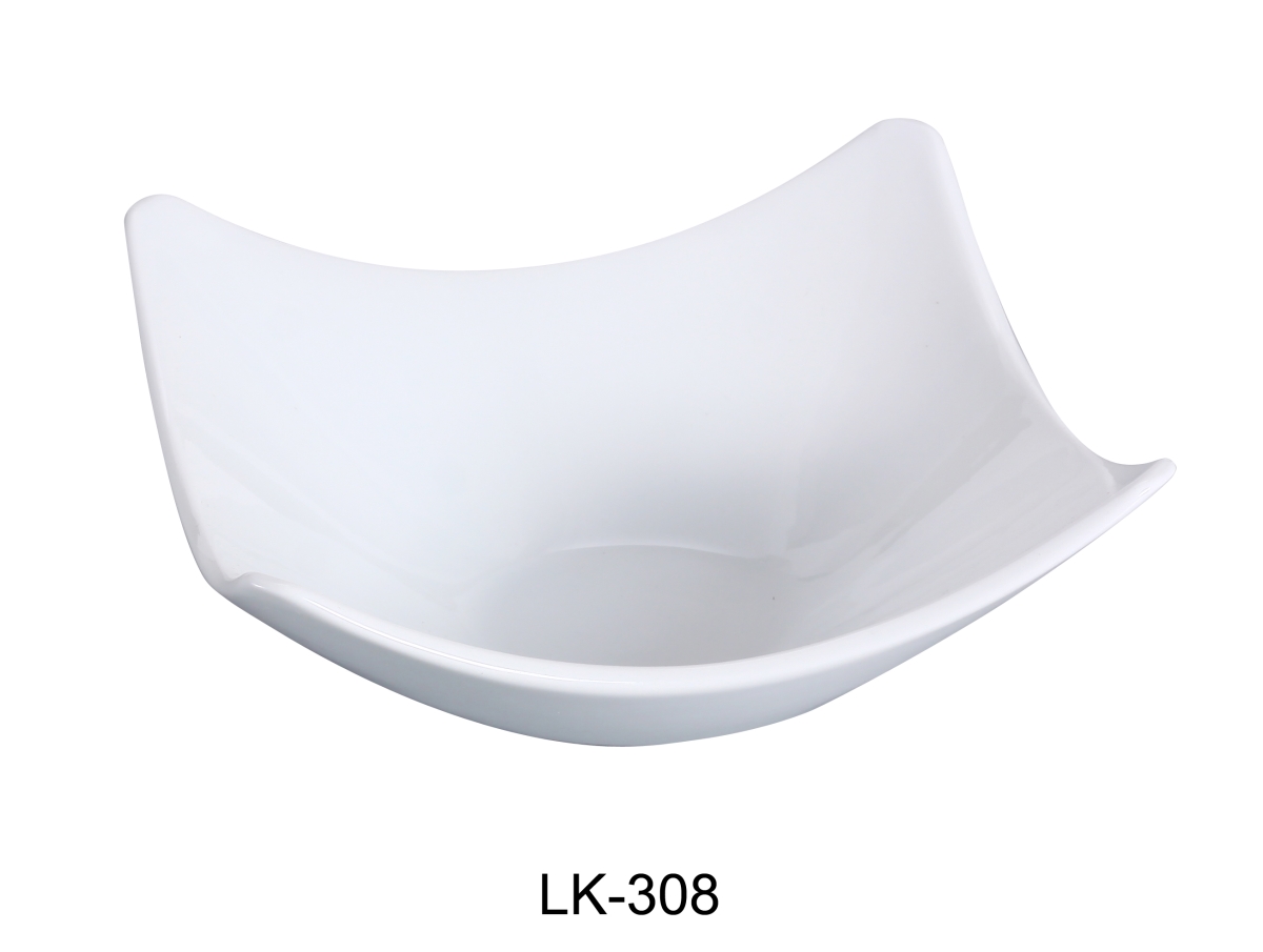 Picture of Yanco LK-308 8 in. Square Porcelain Salad & Soup Bowl, Bone White - 25 oz - Pack of 24