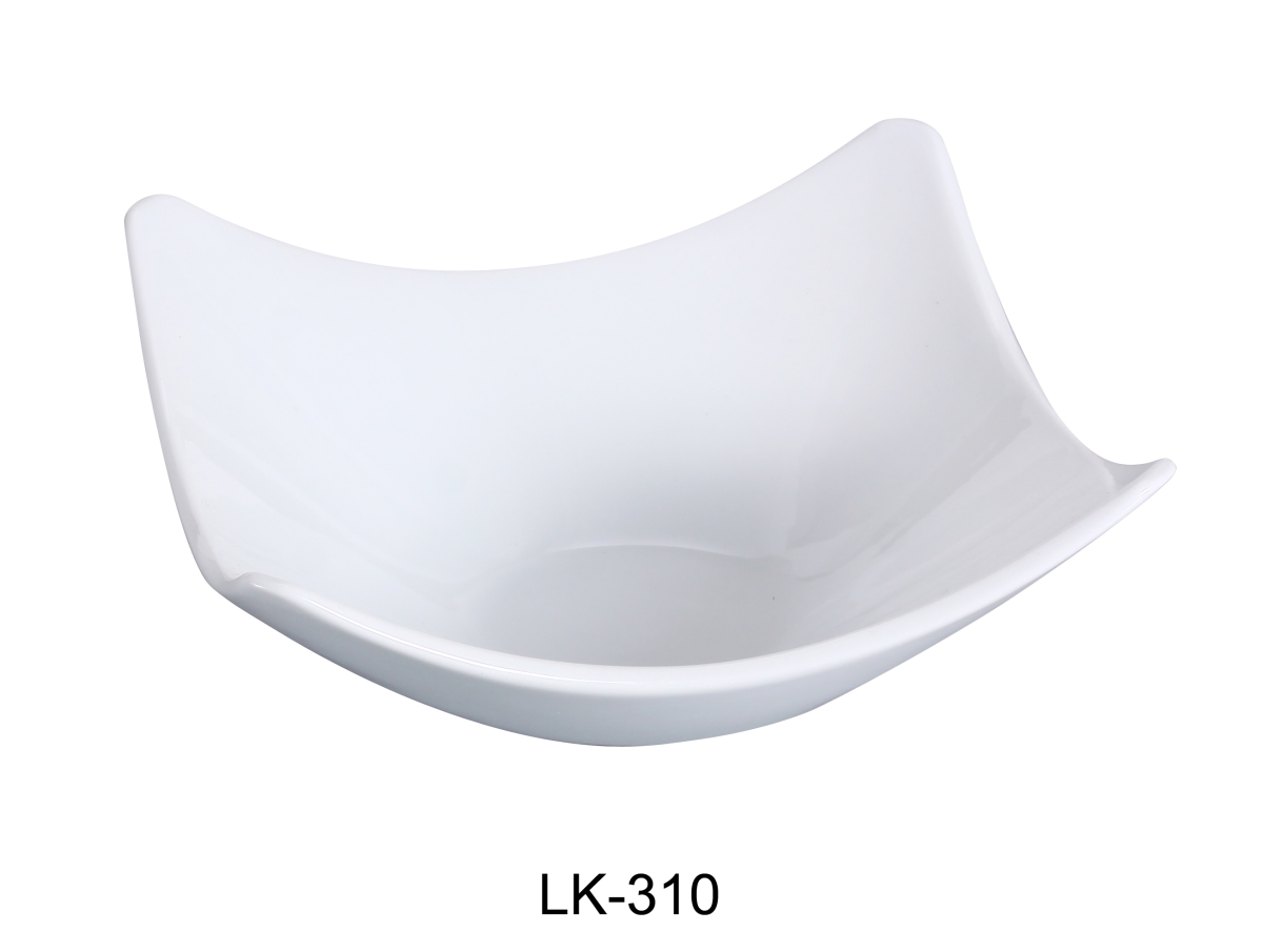Picture of Yanco LK-310 10 in. Porcelain Square Bowl, Bone White - 48 oz - Pack of 12