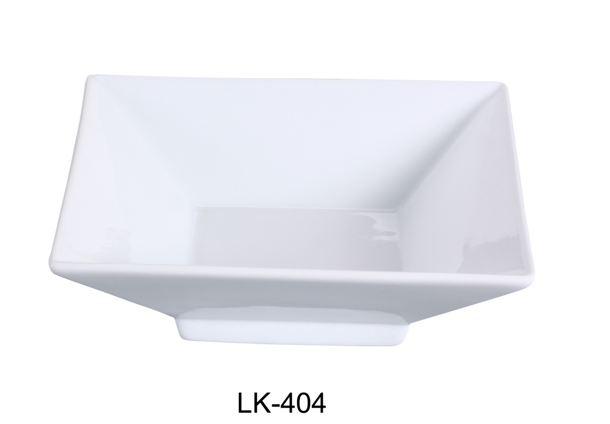 Picture of Yanco LK-404 4.5 in. Square Porcelain Dish with Foot, Bone White - 4 oz - Pack of 36