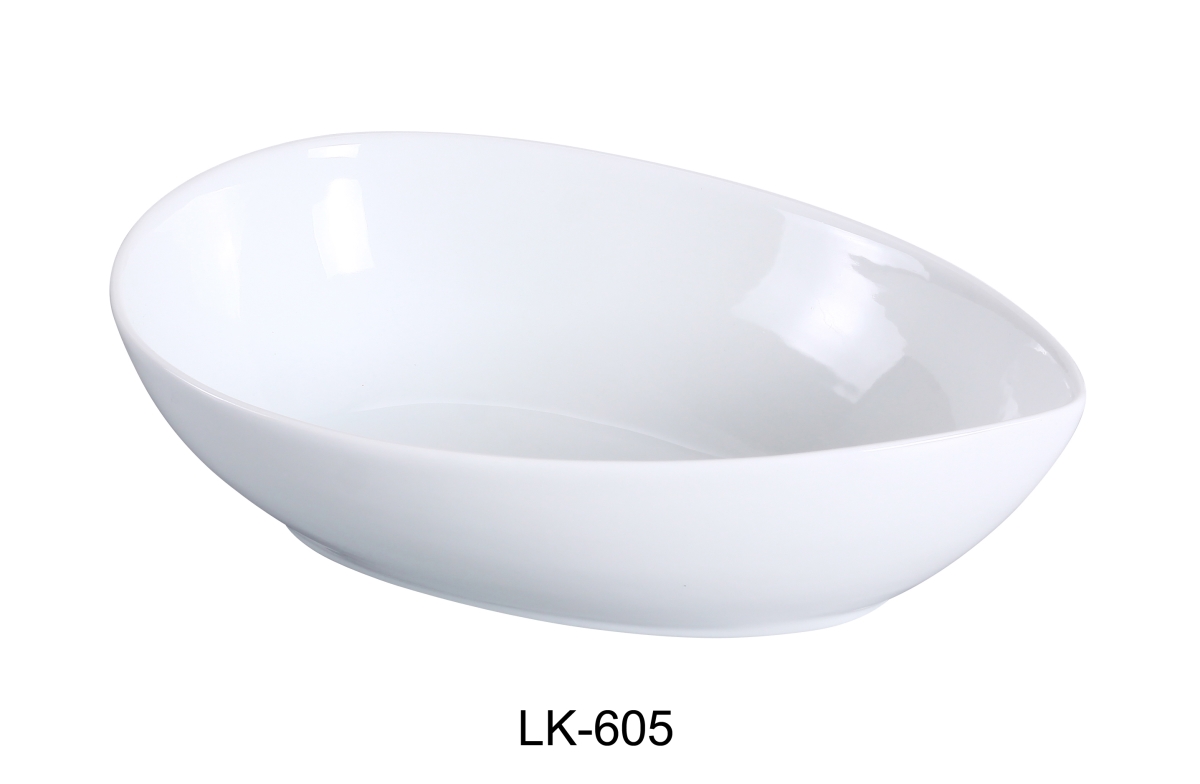 Picture of Yanco LK-605 4 oz Porcelain Waterdrop Shape Bowl, Bone White - 5.5 in. - Pack of 36