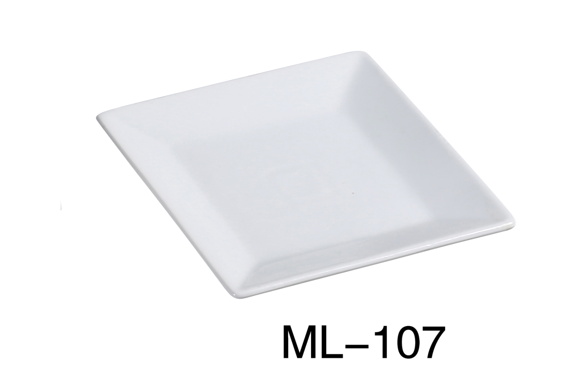 Picture of Yanco ML-107 7 in. Porcelain Square Plate, Super White - Pack of 36