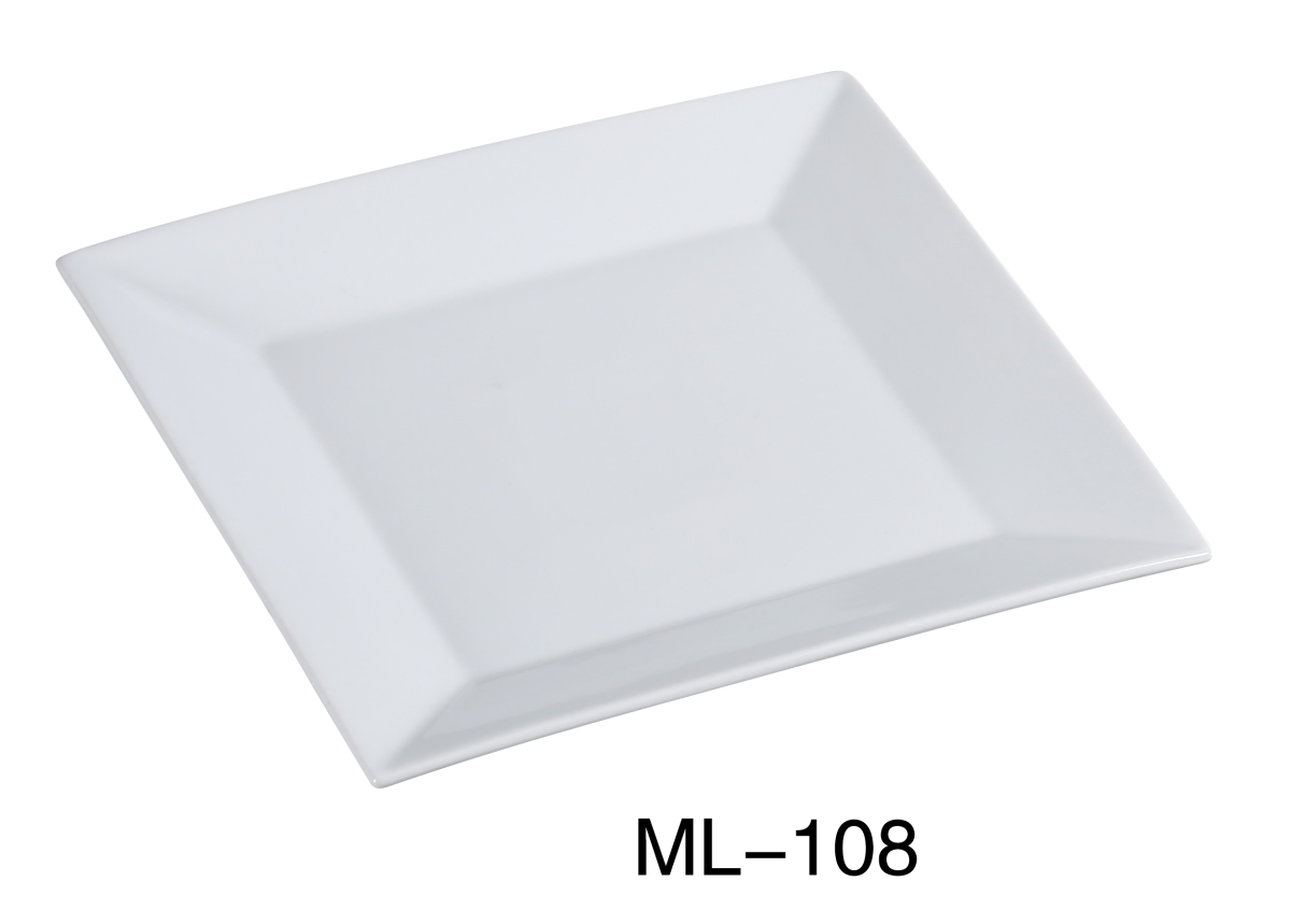 Picture of Yanco ML-108 8 in. Porcelain Square Plate, Super White - Pack of 36