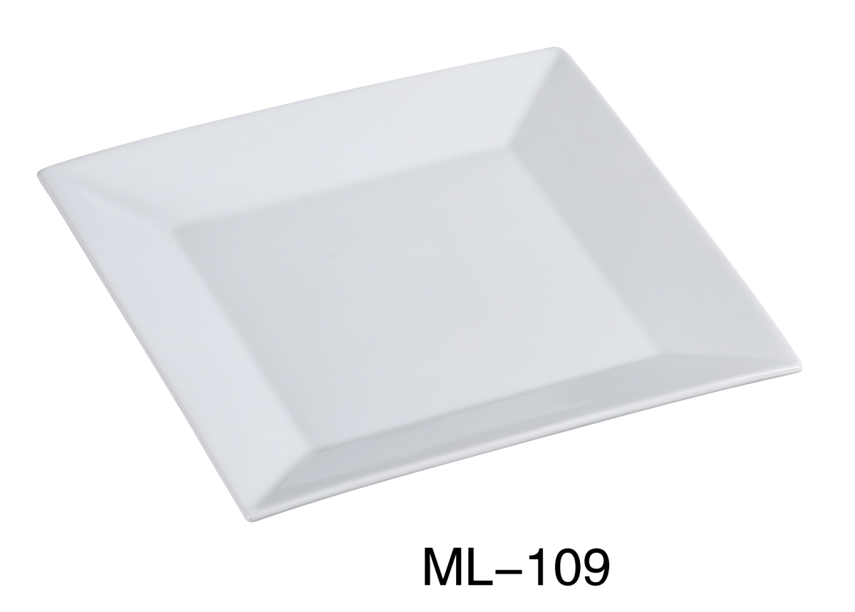 Picture of Yanco ML-109 9 in. Porcelain Square Plate, Super White - Pack of 24