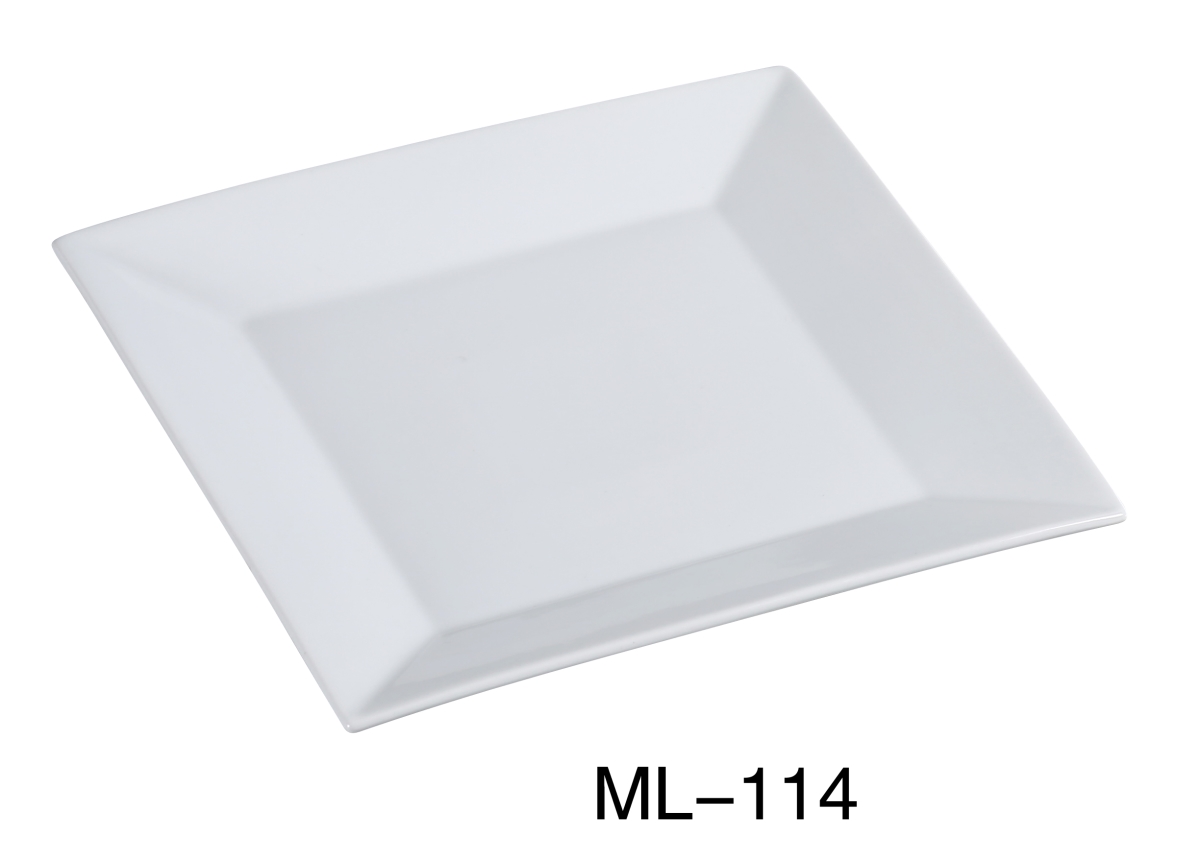 Picture of Yanco ML-114 14 in. Porcelain Square Plate, Super White - Pack of 6