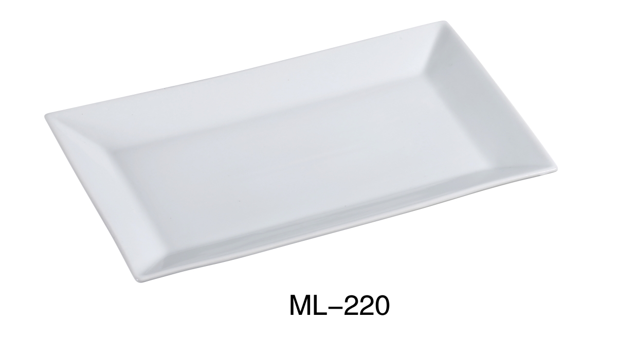 Picture of Yanco ML-220 Porcelain Rectangular Plate, Super White - 20 x 11.5 in. - Pack of 6