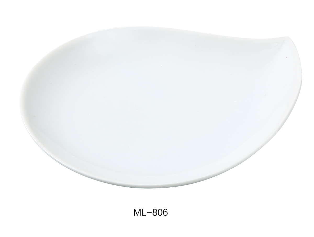 Picture of Yanco ML-806 5.75 in. Porcelain Leaf Shaped Plate, Super White - Pack of 36