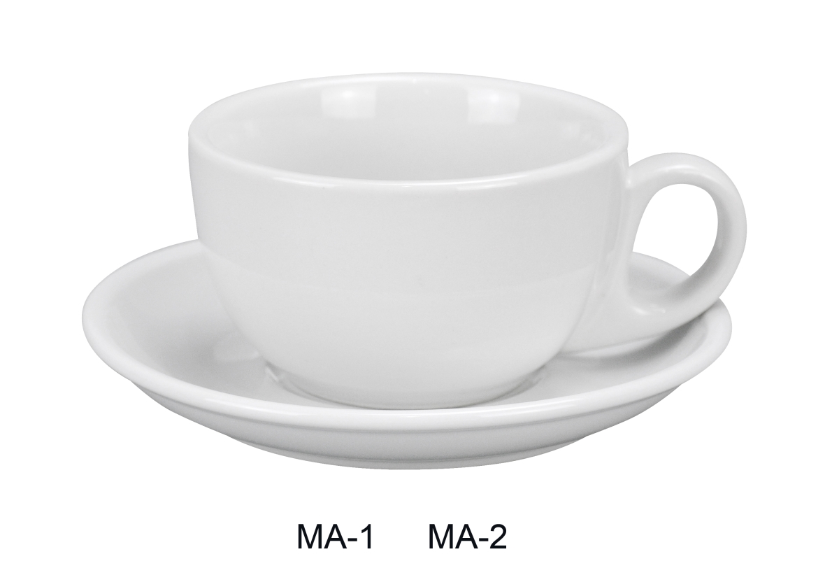 Picture of Yanco MA-2 Porcelain Mayor Saucer for MA-1 Low Cup, Super White - 5.875 in. - Pack of 36