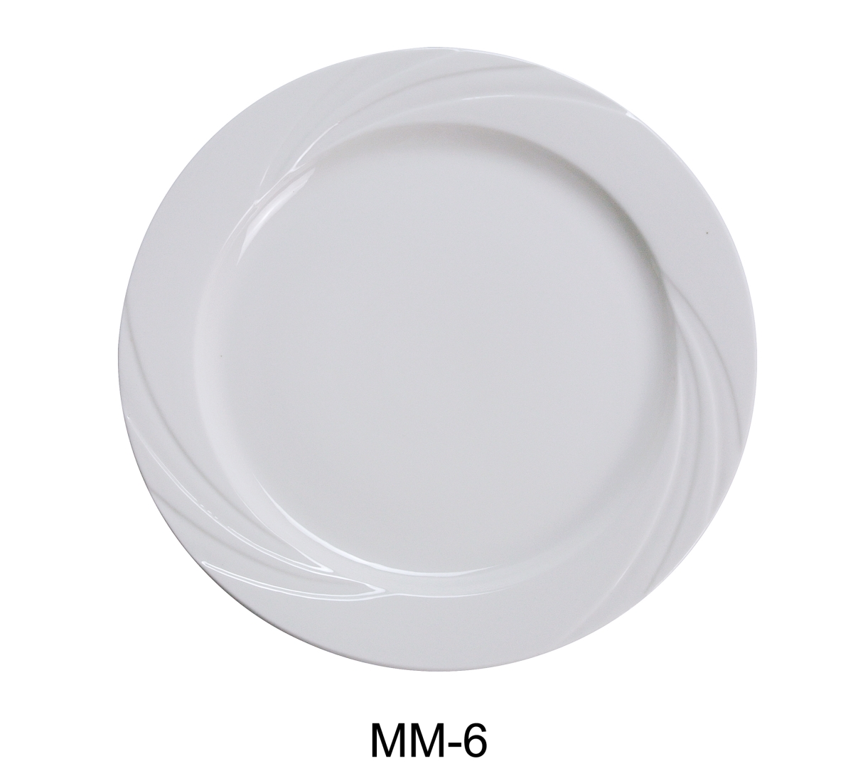 Picture of Yanco MM-6 6.25 in. Miami Porcelain Bread Plate, Bone White - Pack of 36