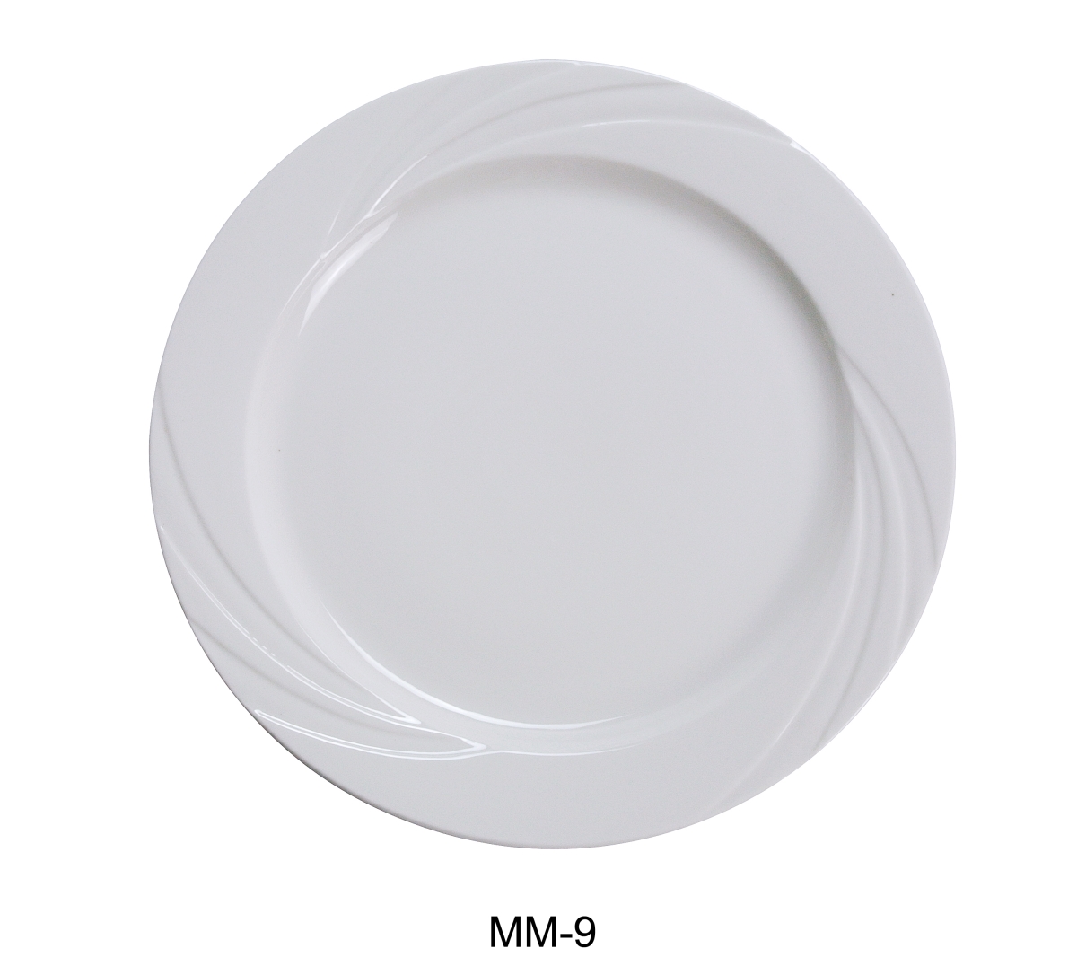 Picture of Yanco MM-9 9.75 in. Miami Porcelain Dinner Plate, Bone White Color - Pack of 24