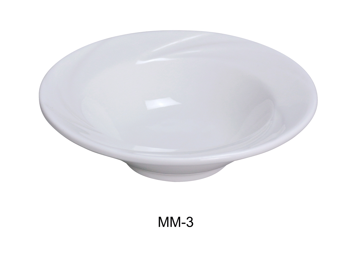Picture of Yanco MM-3 9 in. Porcelain Miami Rim Soup Plate, Bone White - 10 oz Capacity - Pack of 24