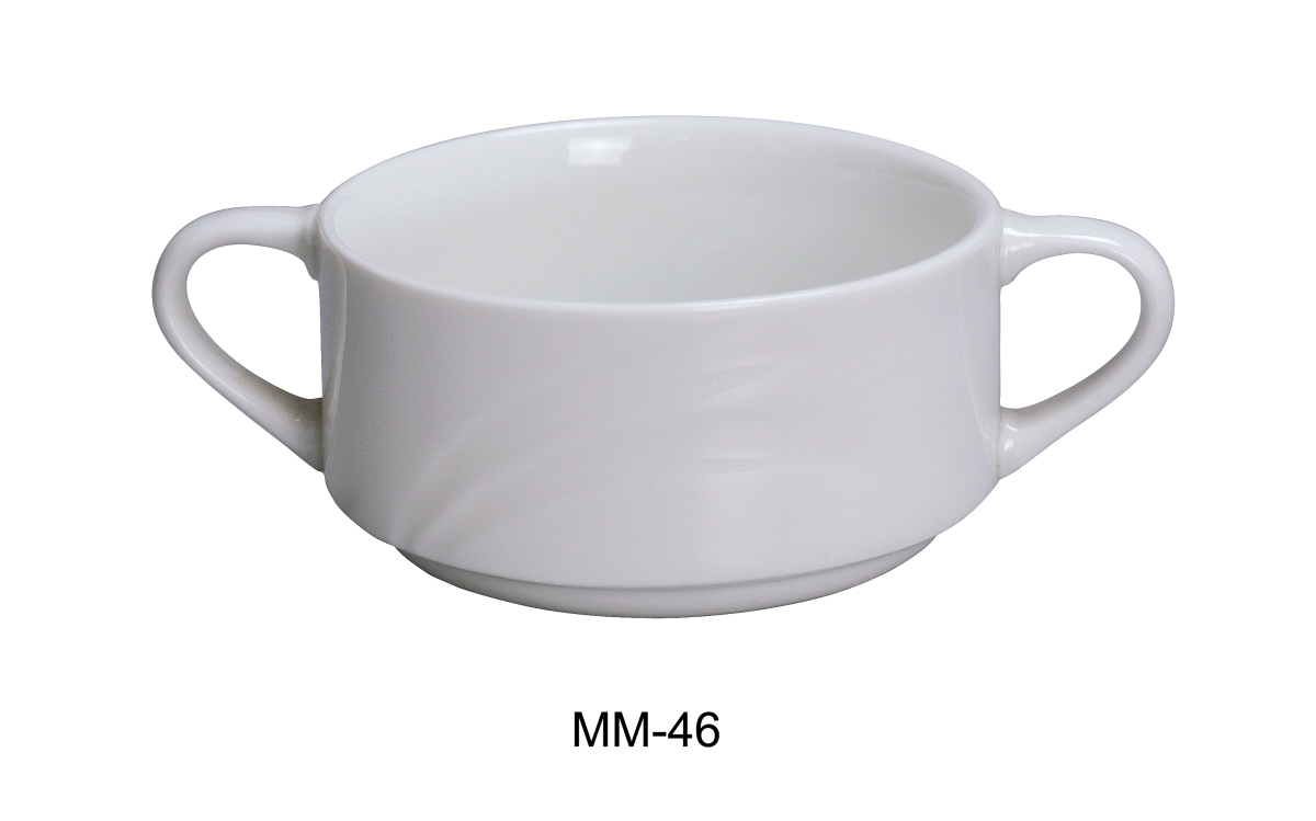 Picture of Yanco MM-46 3.875 in. Porcelain Miami Bouillon Cup with Handle, Bone White - 6 oz - Pack of 36