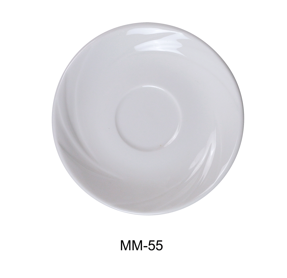 Porcelain Miami Saucer for MM-54 Espresso Cup, Bone White - 4.875 in. - Pack of 36 -  Cocinando, CO4252462