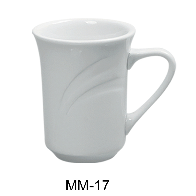 Picture of Yanco MM-17 8 oz Miami Porcelain Coffee Mug, Bone White - 3 in. - Pack of 36