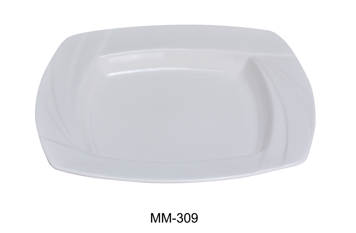 Picture of Yanco MM-309 9 in. Miami Porcelain Square Soup Plate, Bone White - 12 oz - Pack of 24