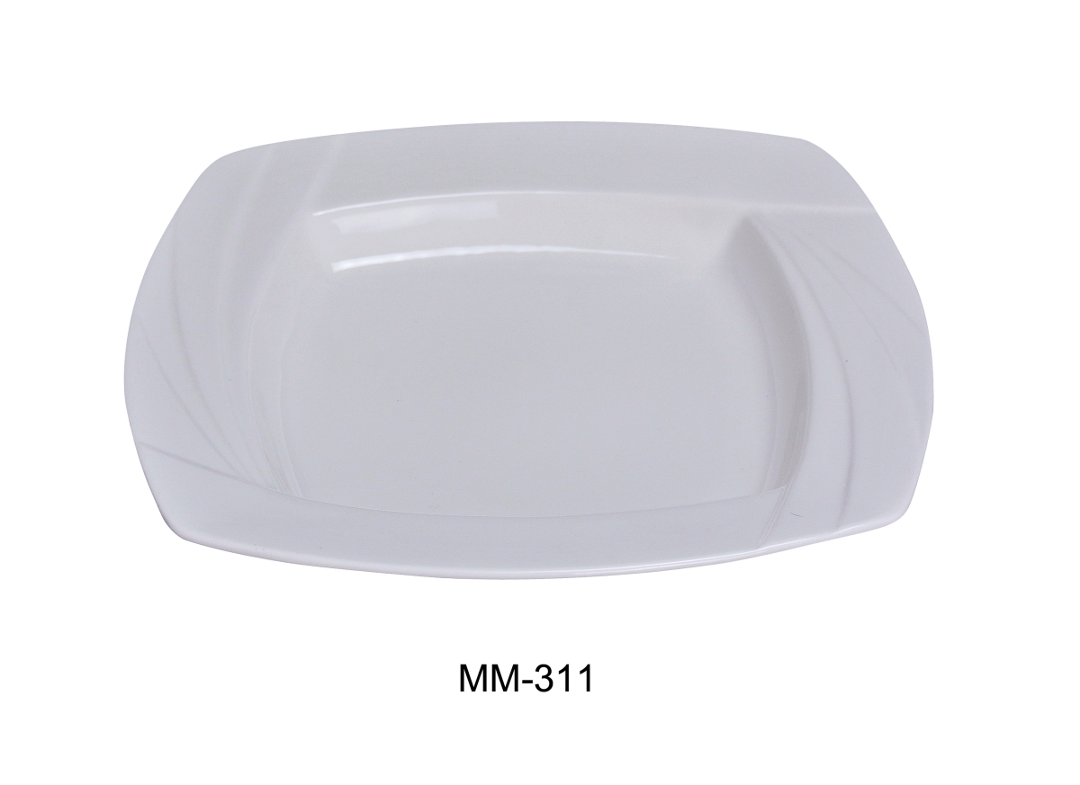 Picture of Yanco MM-311 11 in. Miami Square Porcelain Pasta Bowl, Bone White - 24 oz - Pack of 12