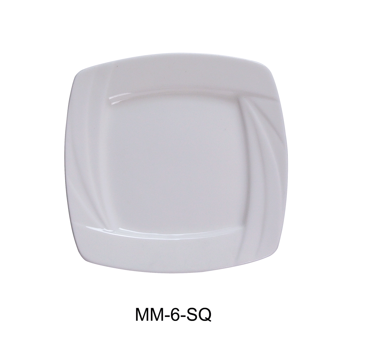Picture of Yanco MM-6-SQ 6 in. Miami Porcelain Square Plate, Bone White - Pack of 36