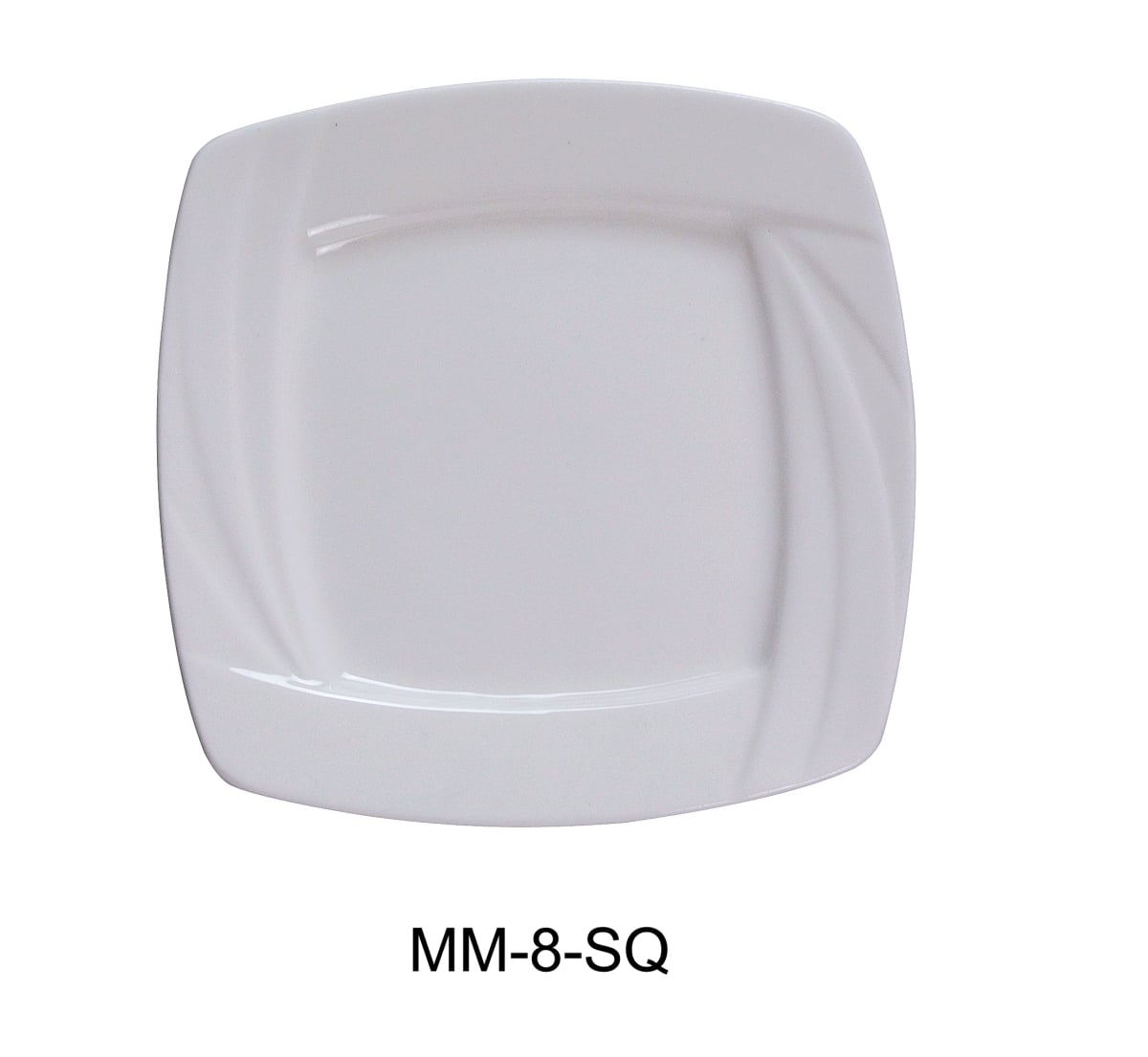 Picture of Yanco MM-8-SQ 8 in. Miami Porcelain Square Plate, Bone White - Pack of 36