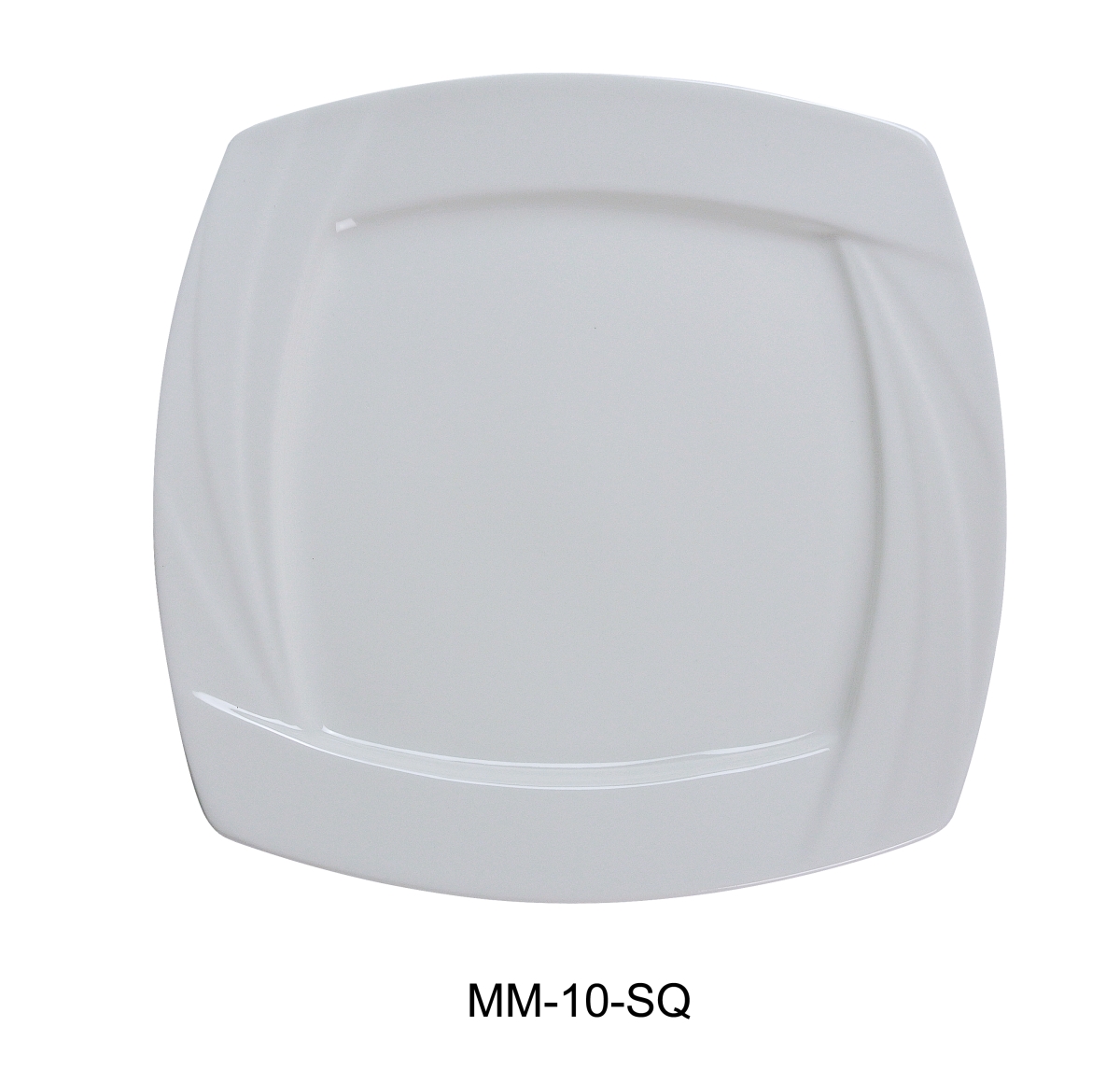 Picture of Yanco MM-10-SQ 10 in. Porcelain Miami Square Plate, Bone White - Pack of 12