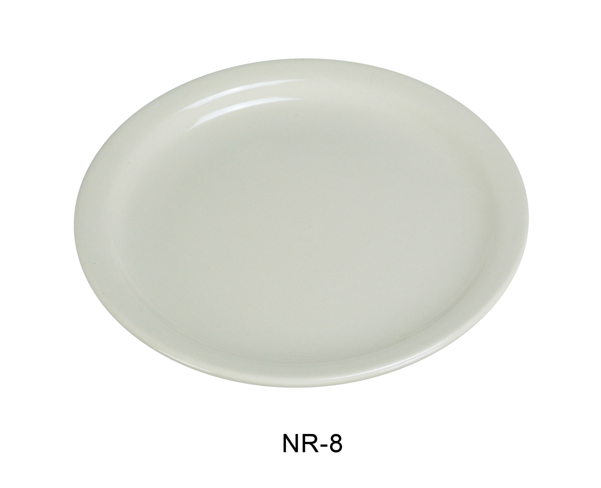 Picture of Yanco NR-8 China Narrow Rim Normandy Plate, American White - 9 in. - Pack of 24