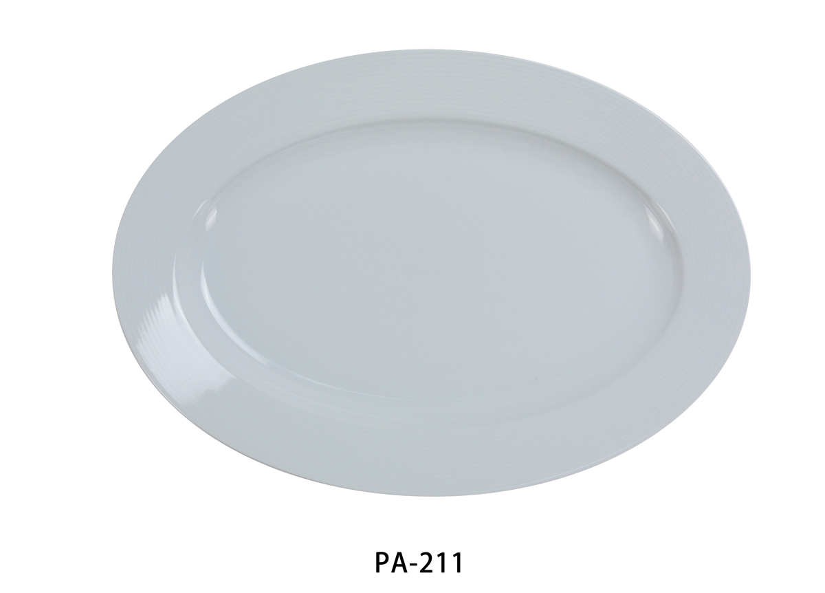 Picture of Yanco PA-211 Porcelain Platter, Super White - 11.75 x 8.5 in. - Pack of 12