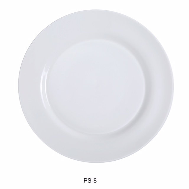 Picture of Yanco PS-8 Porcelain Dinner Plate, Bone White - 9 in. Diameter - Pack of 24