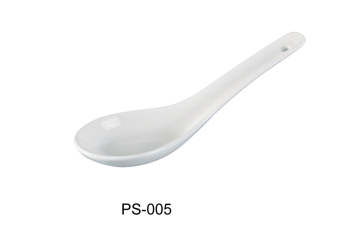 Picture of Yanco PS-005 5.5 in. Porcelain Soup Spoon&#44; Bone White - Pack of 72