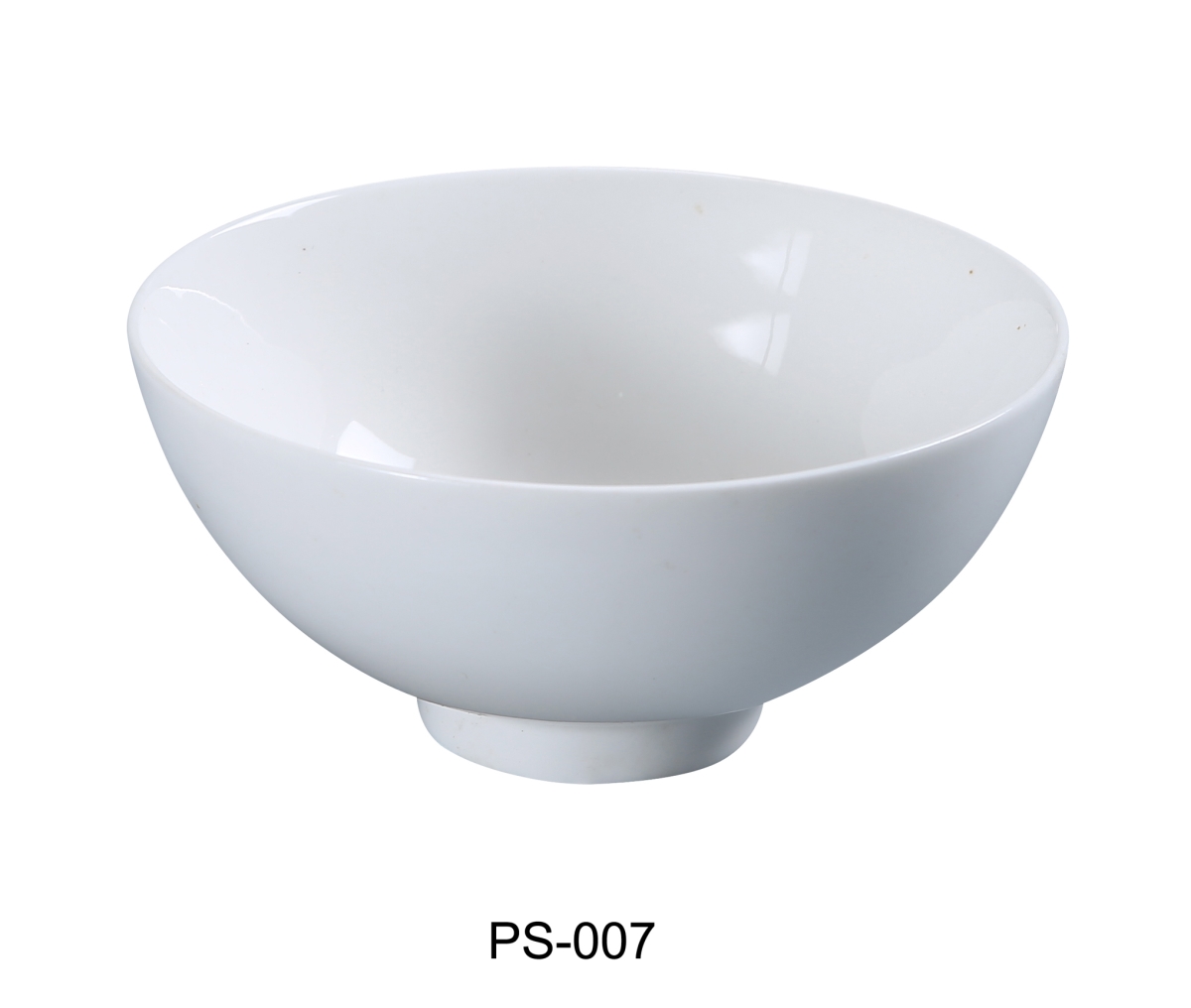 Picture of Yanco PS-007 8.5 oz Porcelain Rice Bowl, Bone White - 4.5 in. - Pack of 48