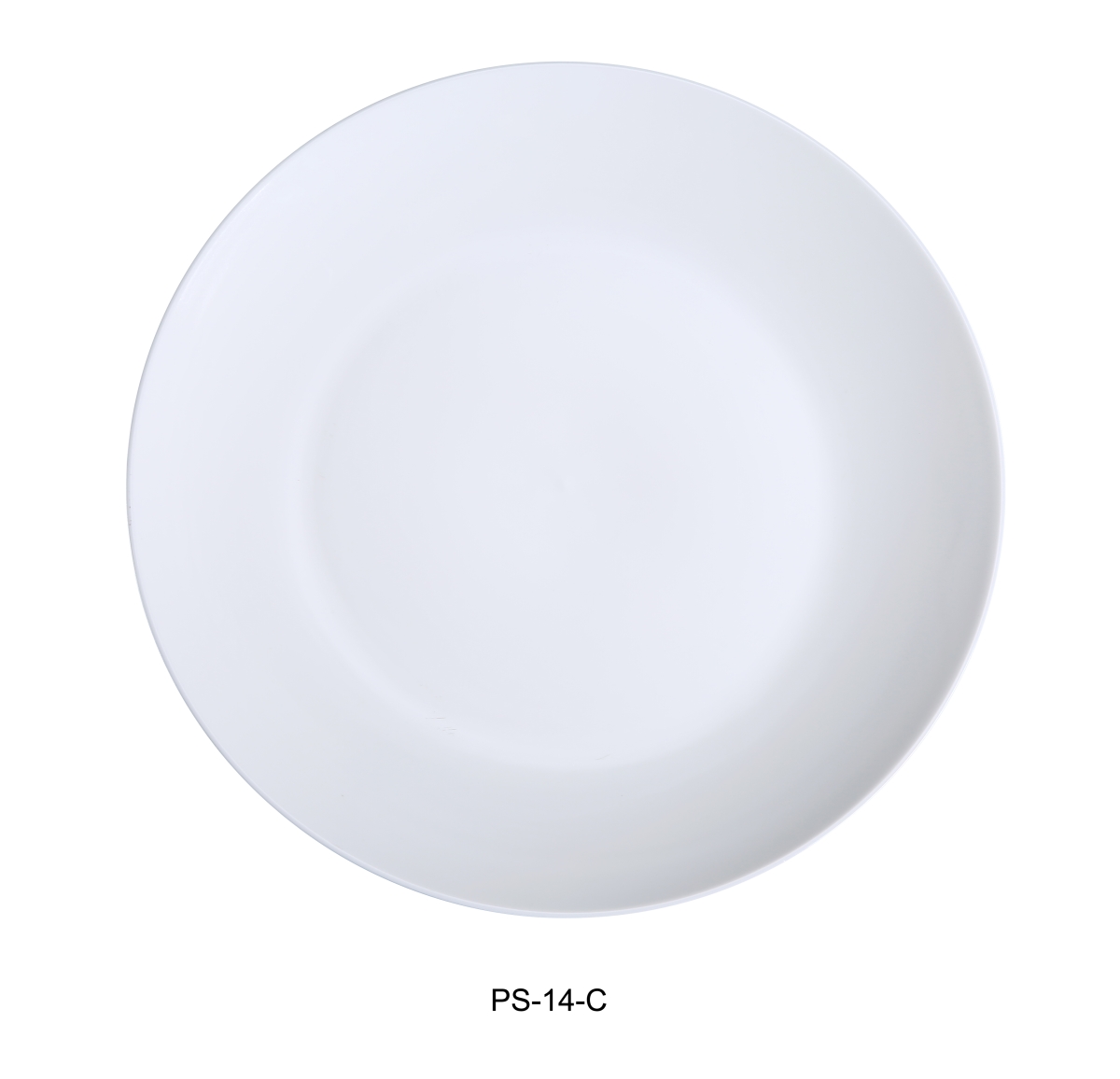 Picture of Yanco PS-14-C 14 in. Porcelain Coupe Plate, Bone White - Pack of 6