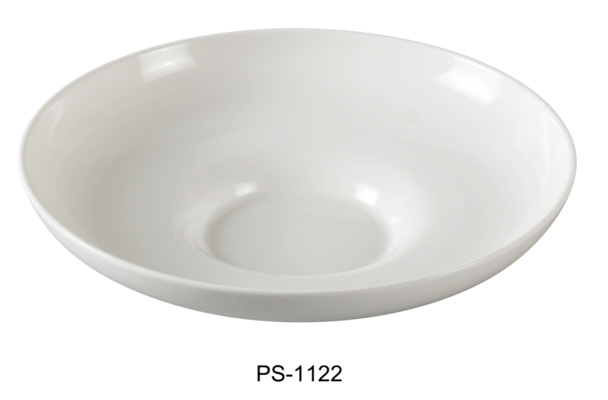 Picture of Yanco PS-1122 12 in. Dia. Porcelain Salad Bowl, Bone White - 27 oz - Pack of 12