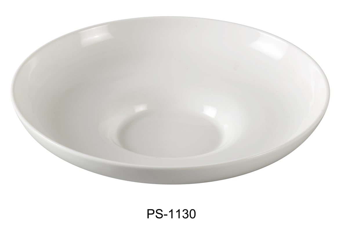 Picture of Yanco PS-1130 13 in. Dia. Porcelain Salad Bowl, Bone White - 34 oz - Pack of 12