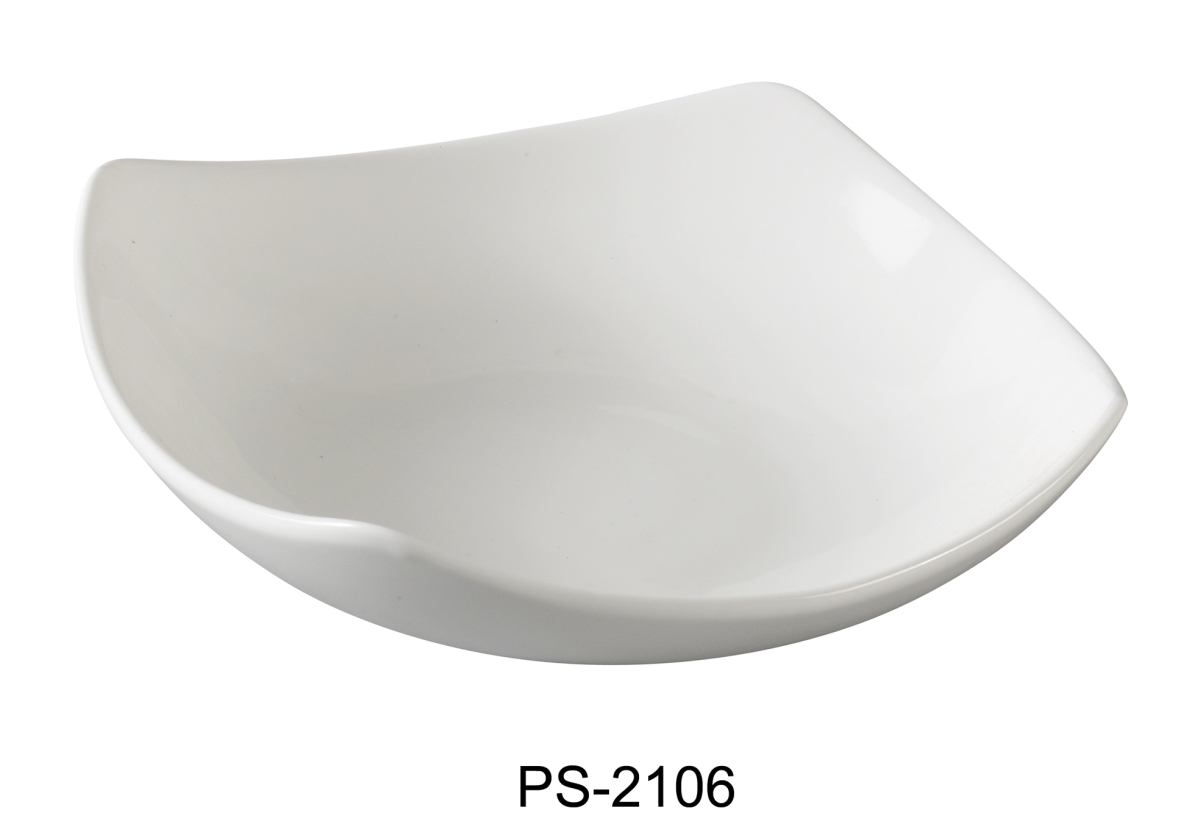 Picture of Yanco PS-2106 6.5 in. Porcelain Square Bowl, Bone White - 10 oz - Pack of 36