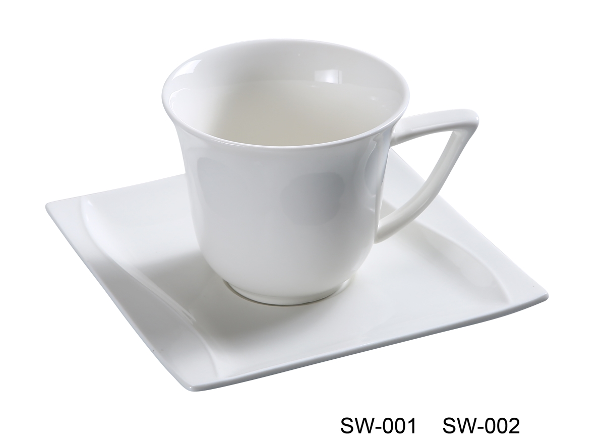 Picture of Yanco SW-001 3.5 in. Dia. Porcelain Coffee & Tea Cup, Bone White - 7 oz - Pack of 36
