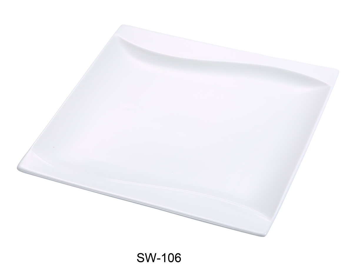 Picture of Yanco SW-106 5.5 in. Porcelain Square Plate, Bone White - Pack of 36