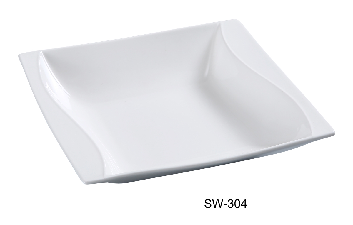 Picture of Yanco SW-304 3.75 in. Porcelain Dessert Square Dish, Bone White - 2 oz - Pack of 48