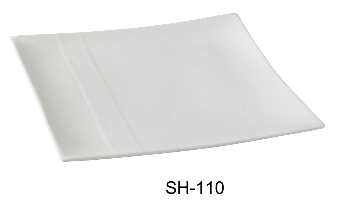 Picture of Yanco SH-110 10.25 in. Porcelain Square Plate, Bone White - Pack of 24