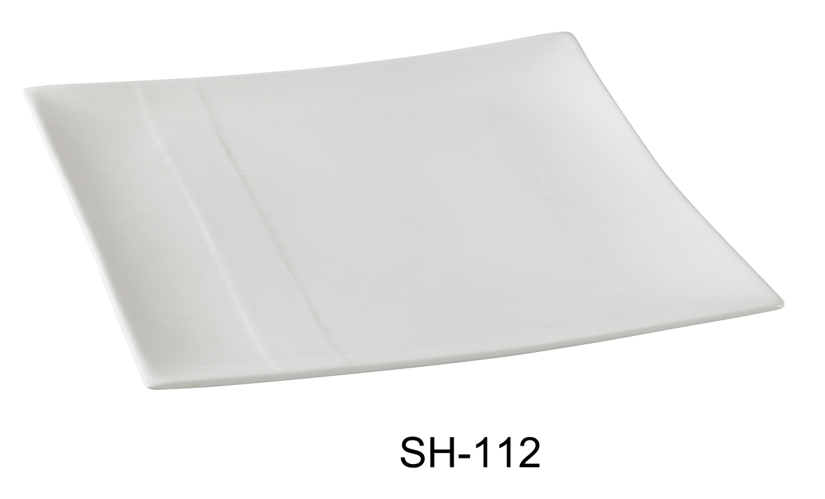 Picture of Yanco SH-112 12 in. Porcelain Square Plate, Bone White - Pack of 12