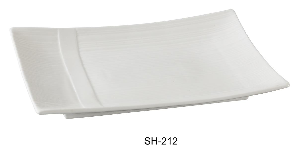 Picture of Yanco SH-212 8 x 12 in. Rectangular Plate, Bone White - Pack of 12